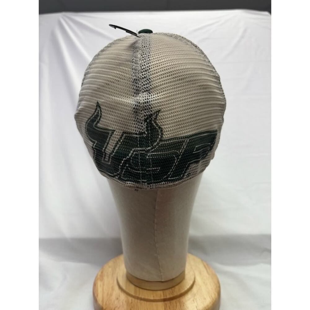 NWOT 47 Brand Trucker Hat USF Bulls Logo Stretch Fit Cap Green Khaki Unisex S/M - Picture 6 of 8